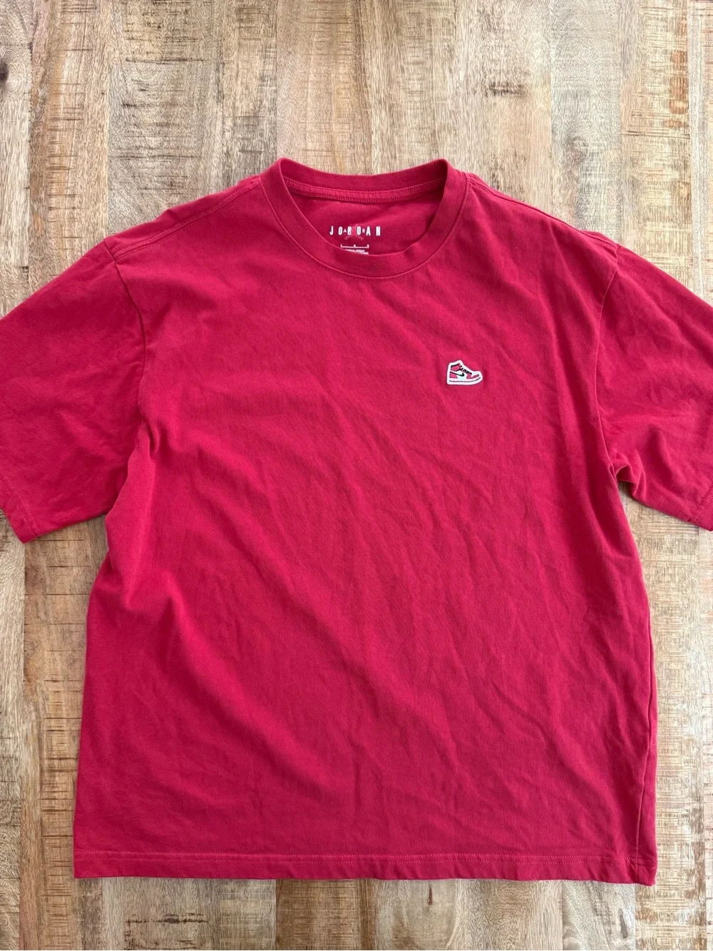 Jordan Air Jordan 1 Sneaker Logo Red T Shirt Men’s Large Embroidered Jumpman